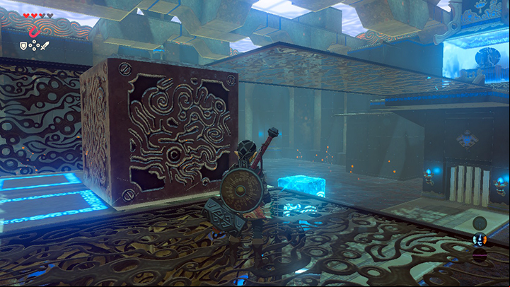 Place the block underneath the path - Hateno Tower | Shrines in Zelda Breath of the Wild - Shrines - The Legend of Zelda Breath of the Wild Guide