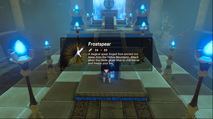 Open the chest to find a Frostspear - Hateno Tower | Shrines in Zelda Breath of the Wild - Shrines - The Legend of Zelda Breath of the Wild Guide